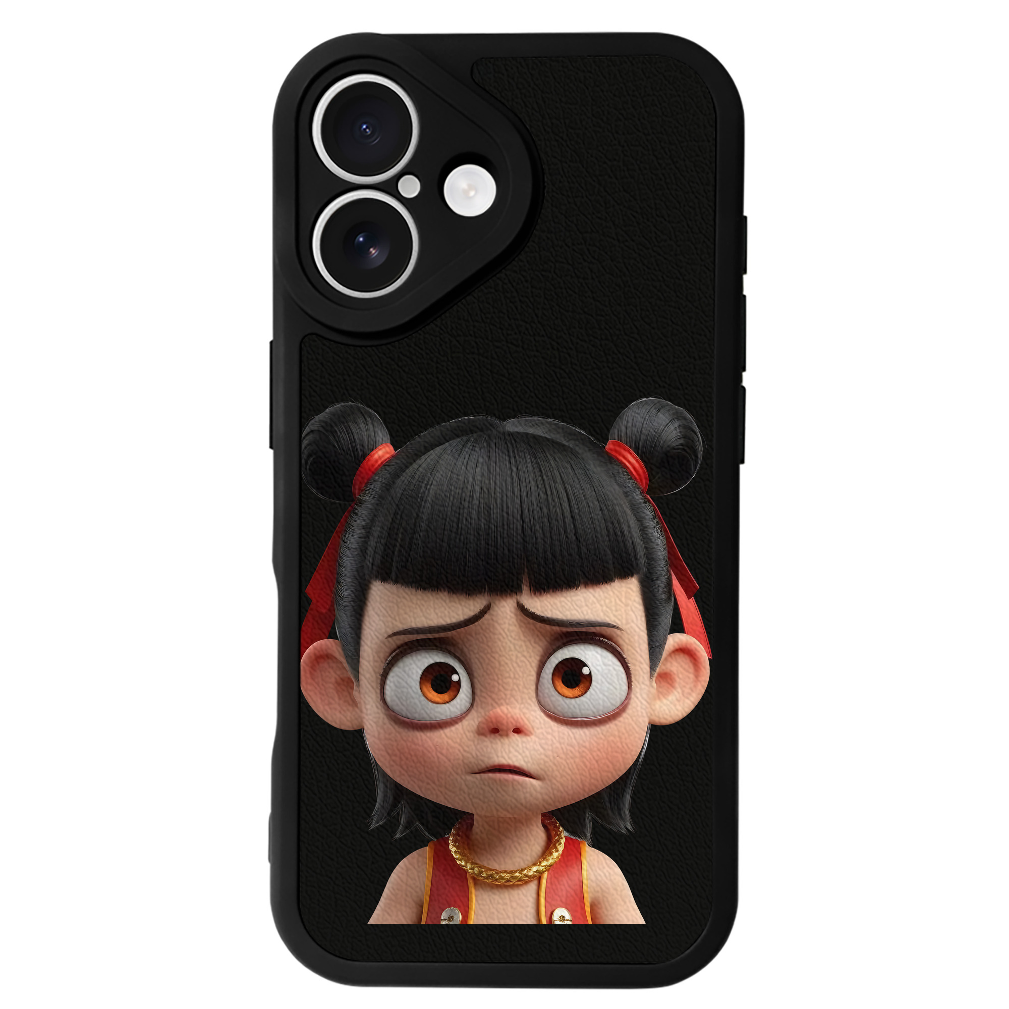 （画像用） Ne Zha 2 ナタ 魔童の大暴れ 【iPhone 16シリーズ対応】シリコンスマホケース（レザー調） 材質：シリコン